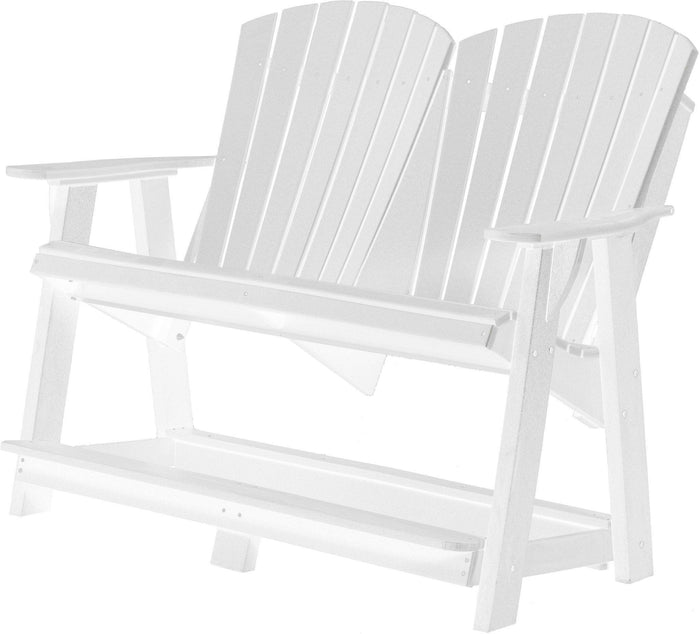 wildridge recycled plastic heritage double high adirondack bench white