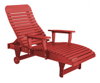 poly heritage chaise lounge cardinal red