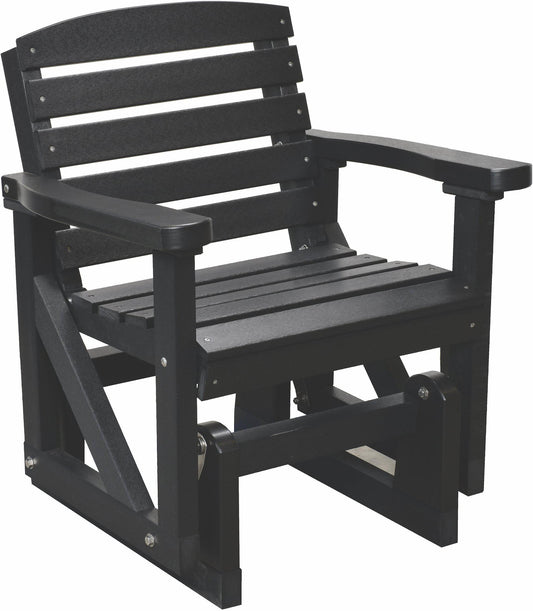 Wildridge Classic Recycled Plastic Outdoor Single Glider Chair - LEAD TIME TO SHIP 3 WEEKS