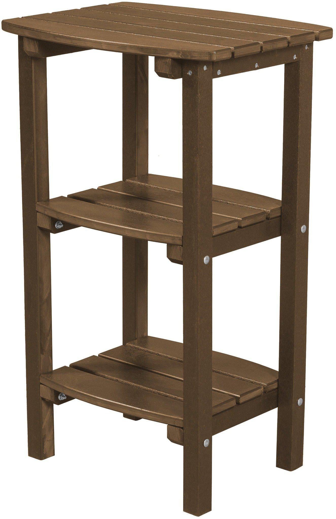 Wildridge Recycled Plastic LCC-221 Classic 3 Shelf Side Table (COUNTER HEIGHT) - LEAD TIME TO SHIP 6 WEEKS OR LESS