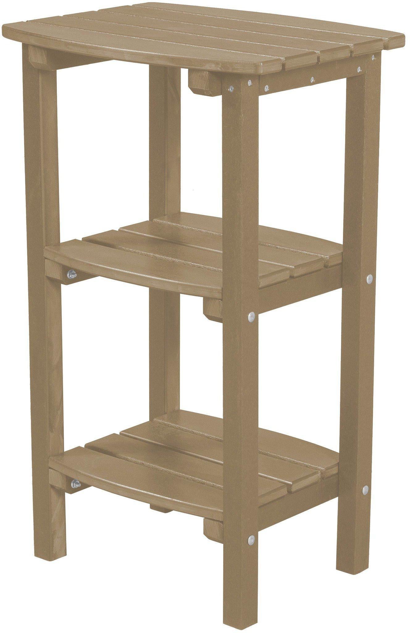 Wildridge Recycled Plastic LCC-221 Classic 3 Shelf Side Table (COUNTER HEIGHT) - LEAD TIME TO SHIP 6 WEEKS OR LESS