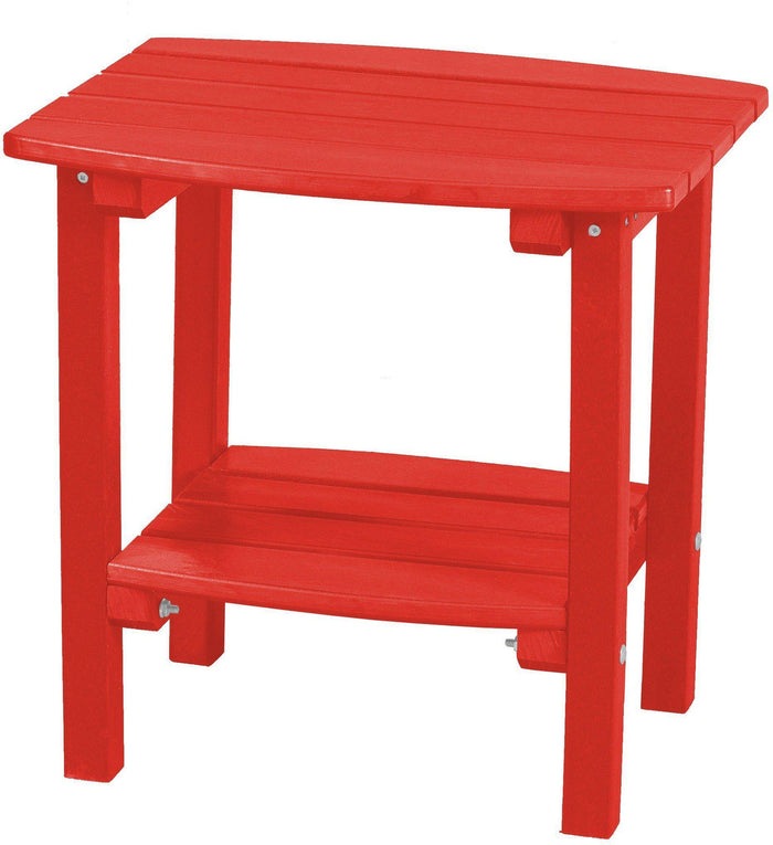 wildridge recycled plastic classic side table bright red