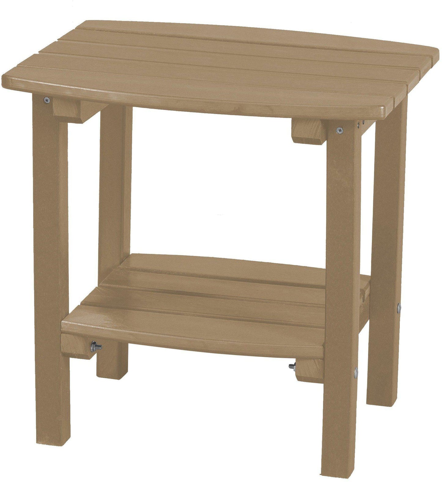 wildridge recycled plastic classic side table weathered wood
