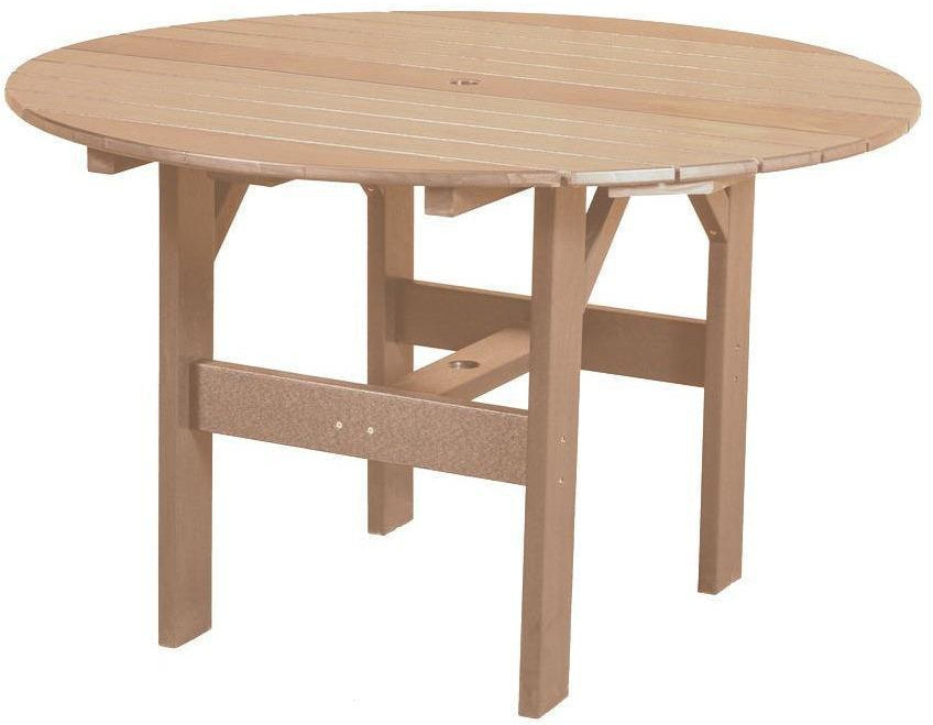 Wildridge Recycled Plastic Classic 46" Round Outdoor Dining Table - LEAD TIME TO SHIP 3 WEEKS