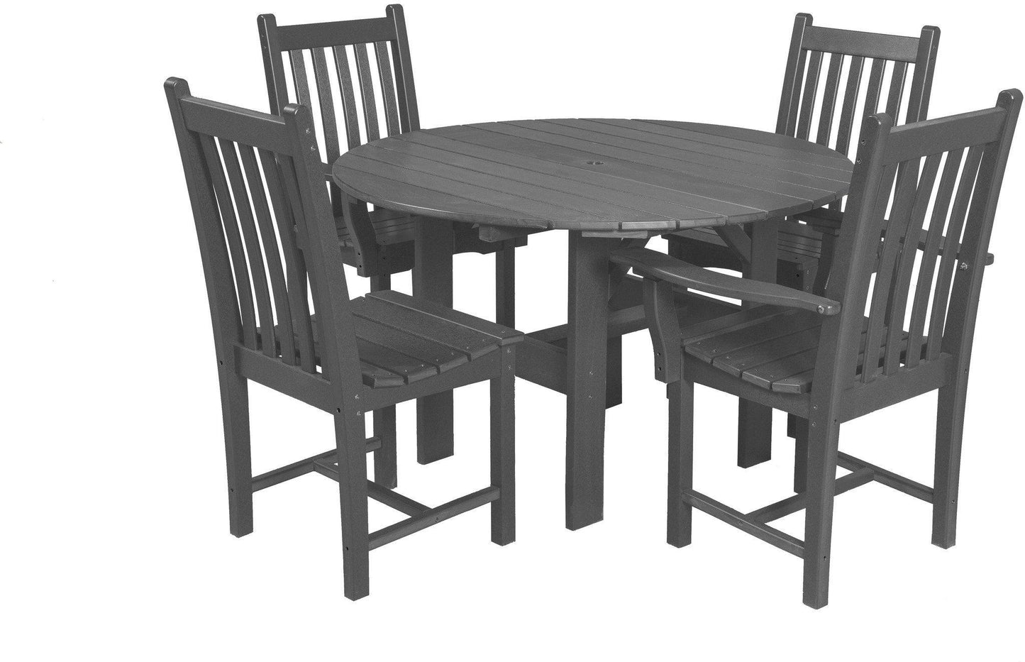 Wildridge Outdoor Recycled Plastic Classic 5 Piece Round Patio Dining Set - LEAD TIME TO SHIP 6 WEEKS OR LESS