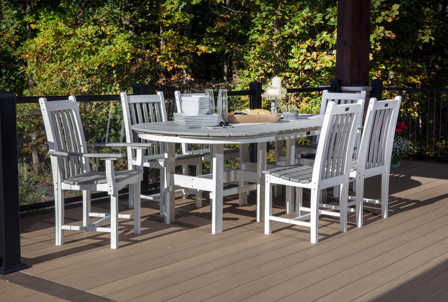 Wildridge Classic Outdoor Recycled Plastic 7 Piece Oval Patio Dining Set - LEAD TIME TO SHIP 6 WEEKS OR LESS