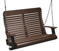 Wildridge Recycled Plastic Signature Highback Porch Swing  - TUDOR BROWN