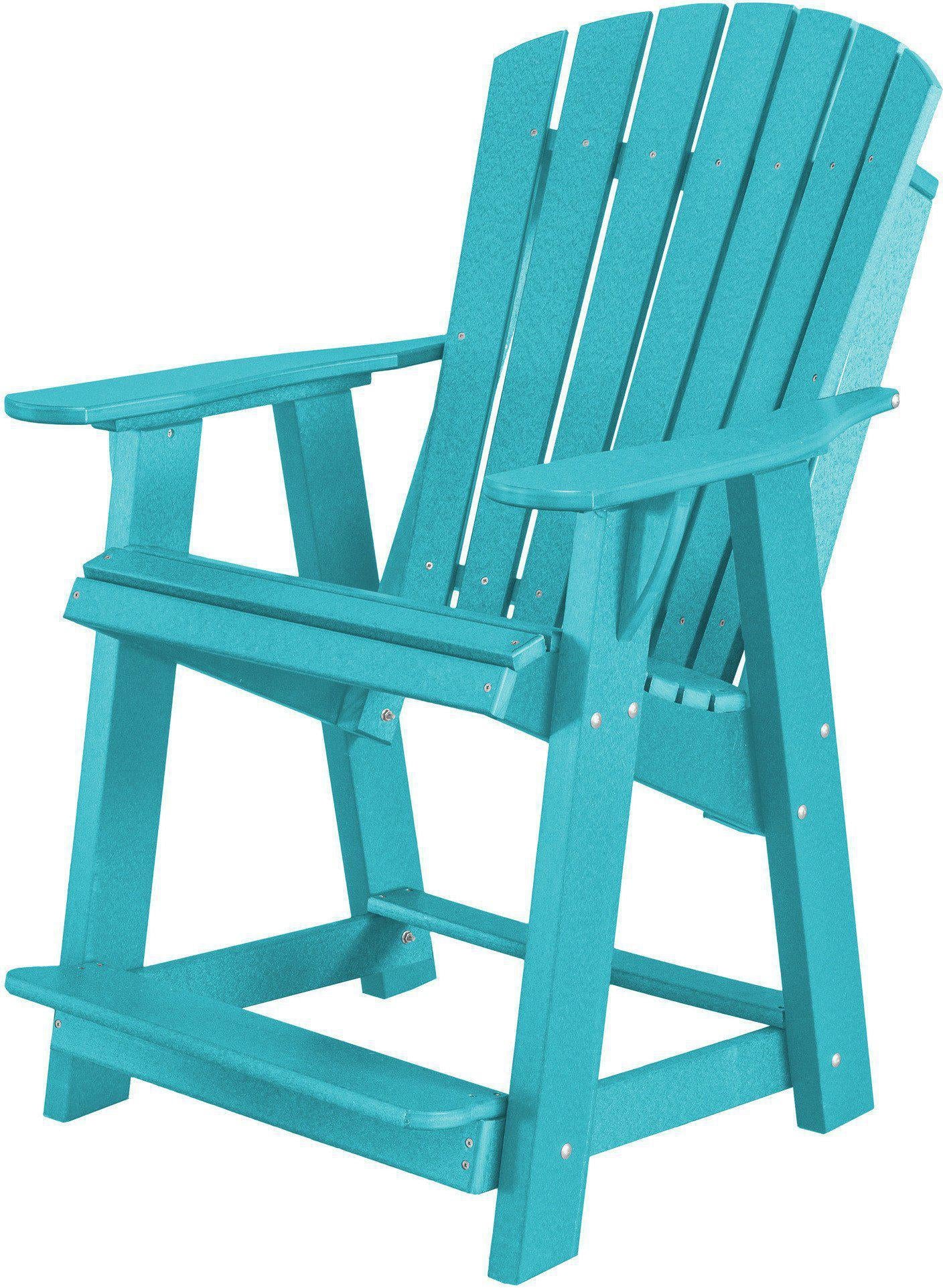 Wildridge Recycled Plastic Heritage High Adirondack Chair - Aruba Blue