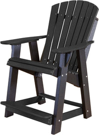 Wildridge Recycled Plastic Heritage High Adirondack Chair - Black