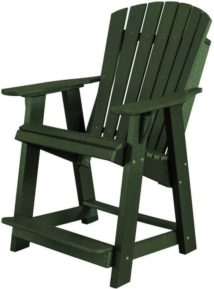 Wildridge Recycled Plastic Heritage High Adirondack Chair - Turf Green
