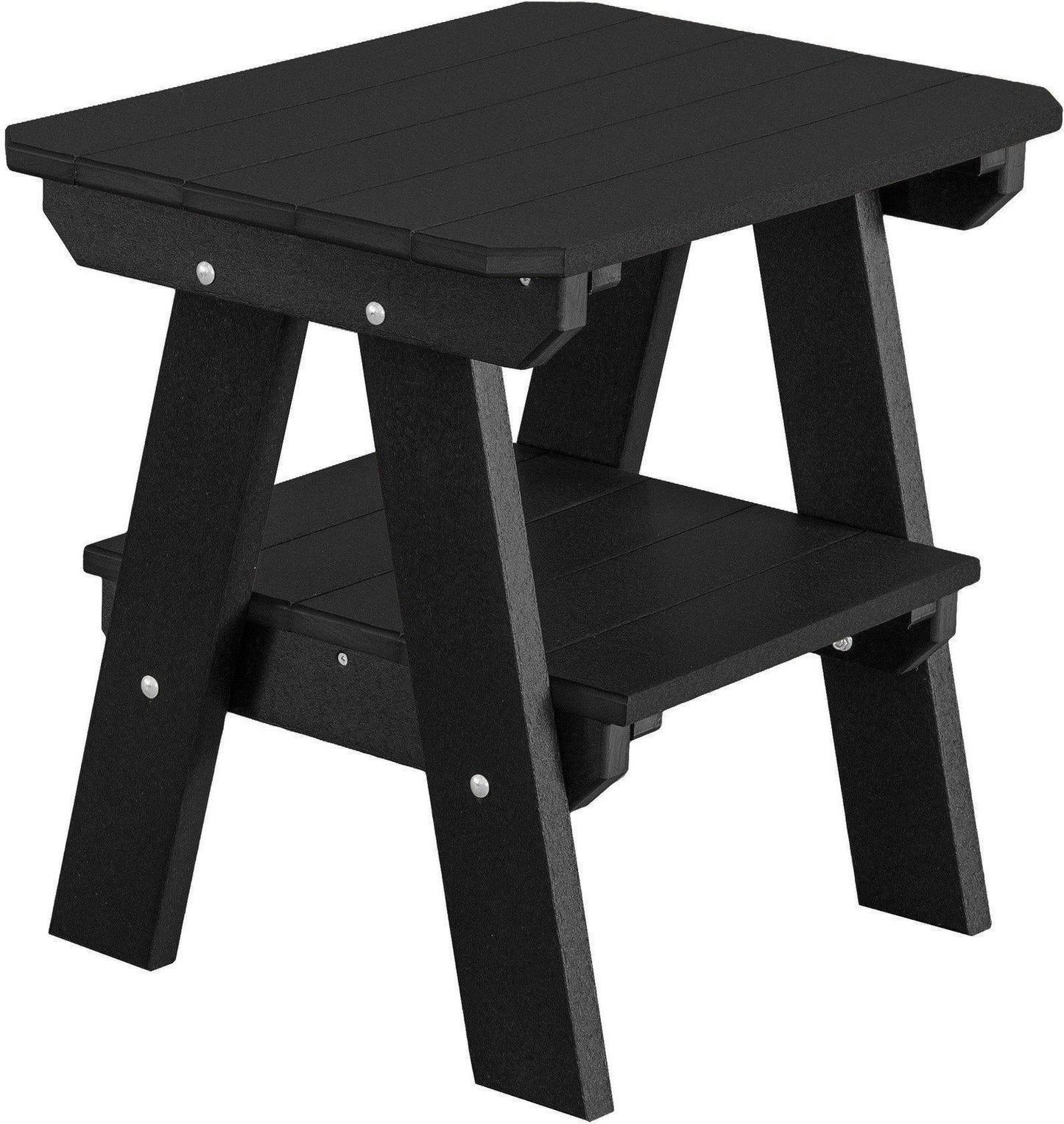 Wildridge Recycled Plastic Heritage 2 Tier End Table - Black