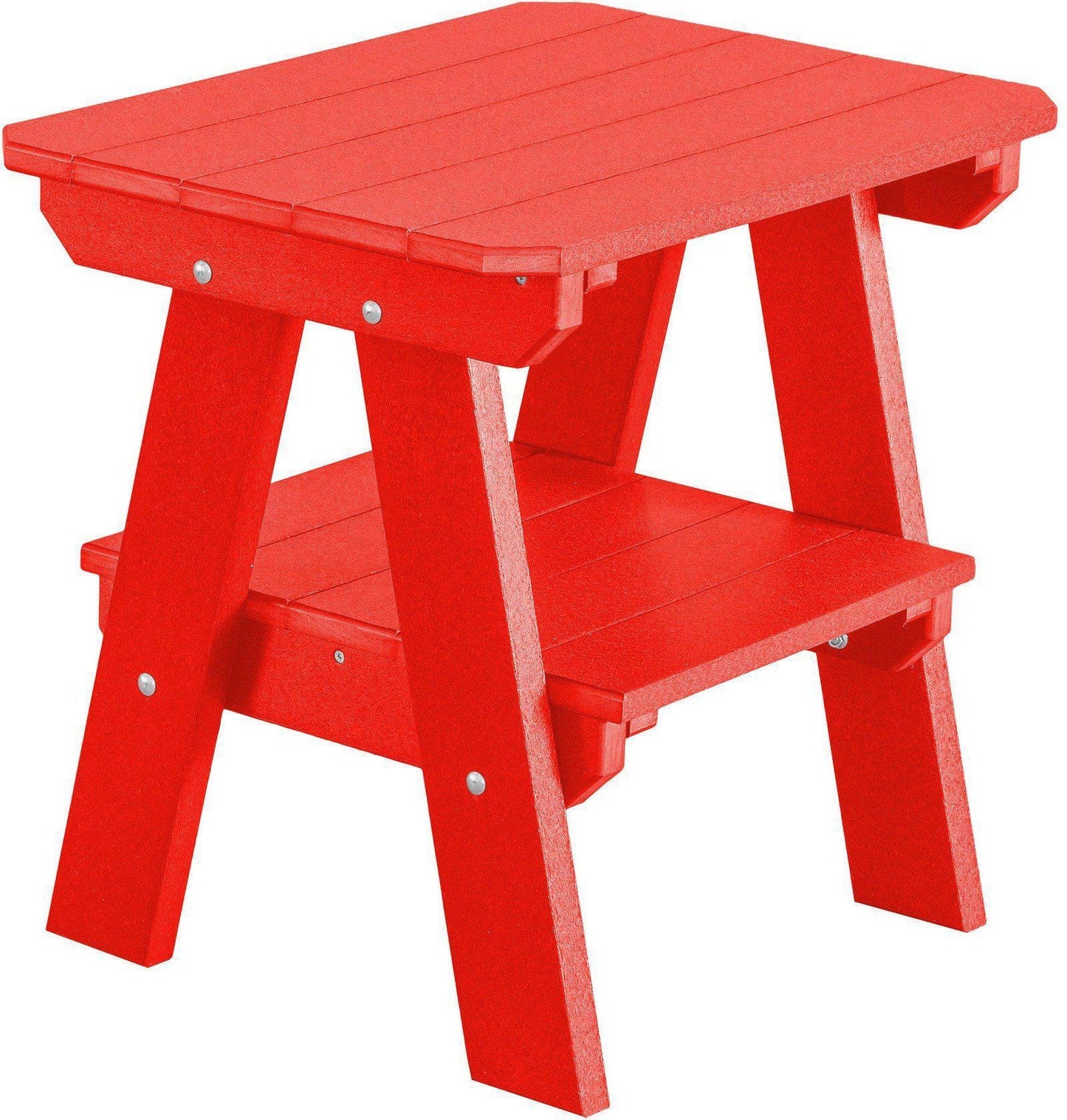 Wildridge Recycled Plastic Heritage 2 Tier End Table - Bright Red