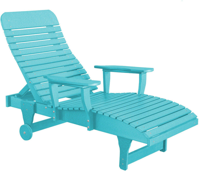 poly heritage chaise lounge aruba blue