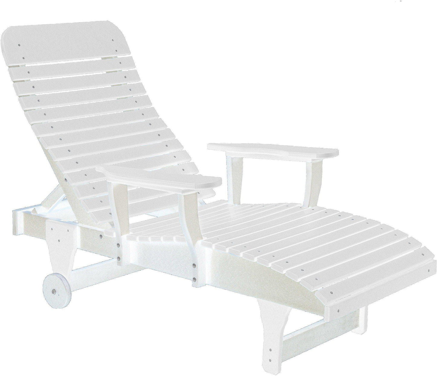 poly heritage chaise lounge white