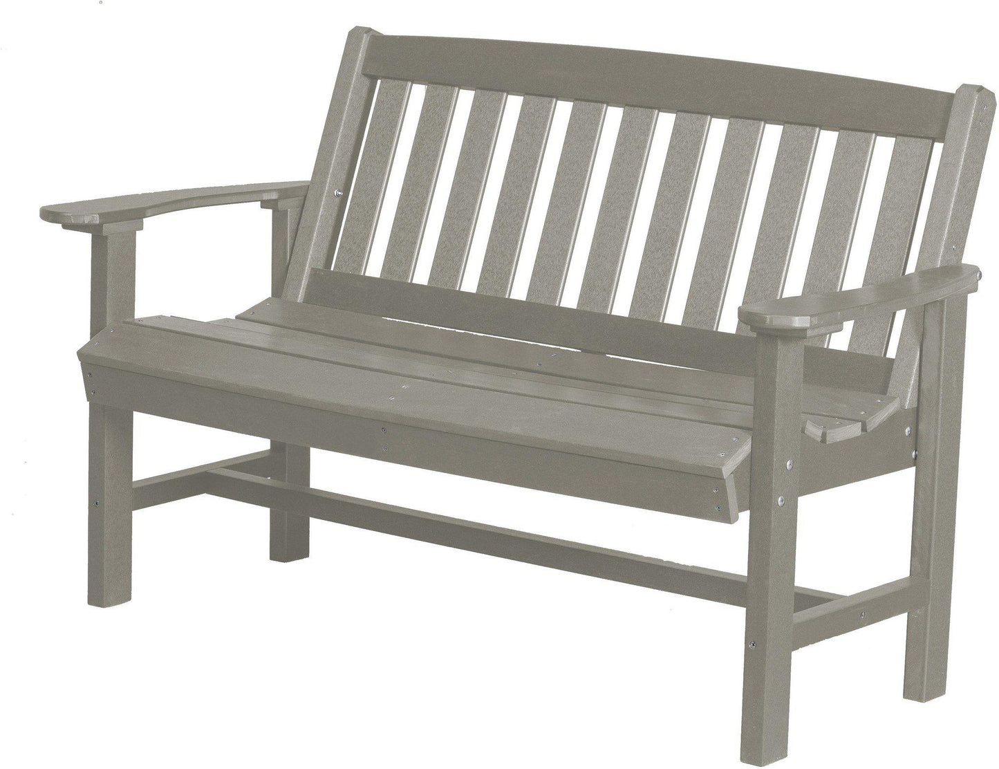 Wildridge Recycled Plastic Outdoor Mission 56” Bench - LEAD TIME TO SHIP 3 WEEKS