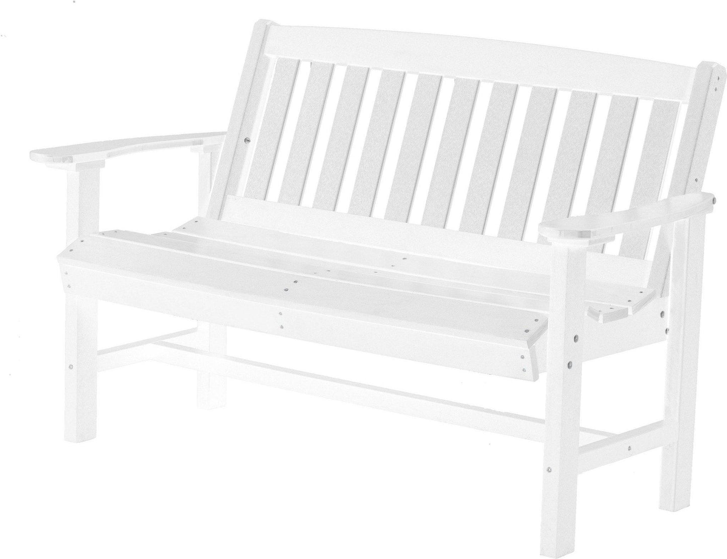 Wildridge Recycled Plastic Outdoor Mission 56” Bench - LEAD TIME TO SHIP 3 WEEKS