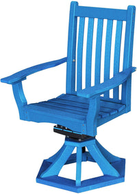 Wildridge Classic Recycled Plastic Swivel Rocker Side Chair w/Arms  - Blue