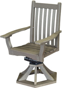Wildridge Classic Recycled Plastic Swivel Rocker Side Chair w/Arms  - Light gray