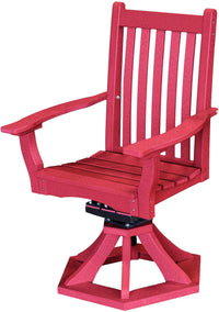 wildridge classic recycled plastic swivel rocker dining chair with arms bright pink