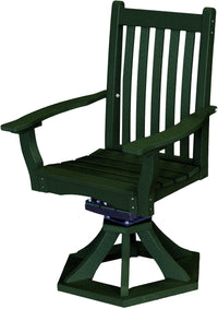 Wildridge Classic Recycled Plastic Swivel Rocker Side Chair w/Arms  - Turf Green