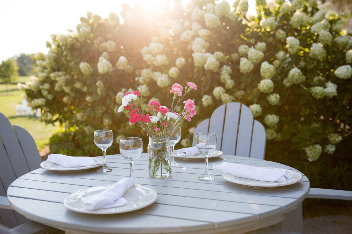 Wildridge Recycled Plastic Classic 46" Round Outdoor Dining Table - LEAD TIME TO SHIP 10 BUSINESS DAYS OR LESS