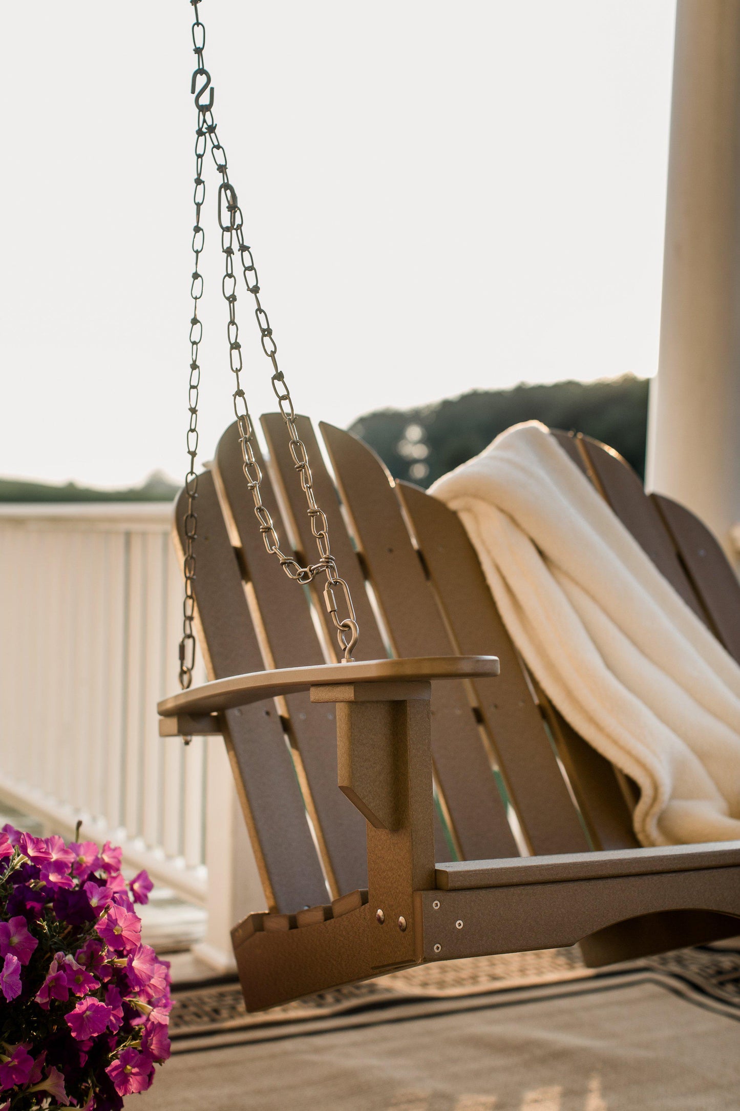 Wildridge Outdoor Recycled Plastic Classic Adirondack 4ft Porch Swing - LEAD TIME TO SHIP 3 WEEKS