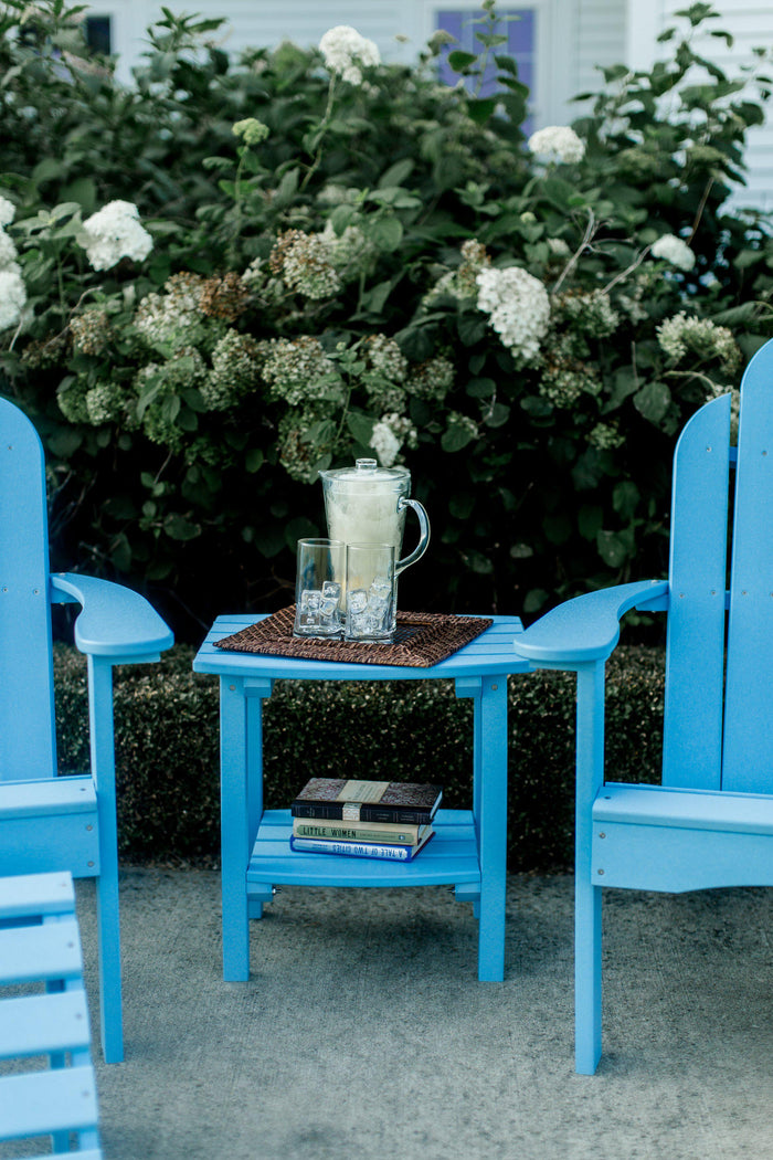 wildridge recycled plastic classic side table powder blue set