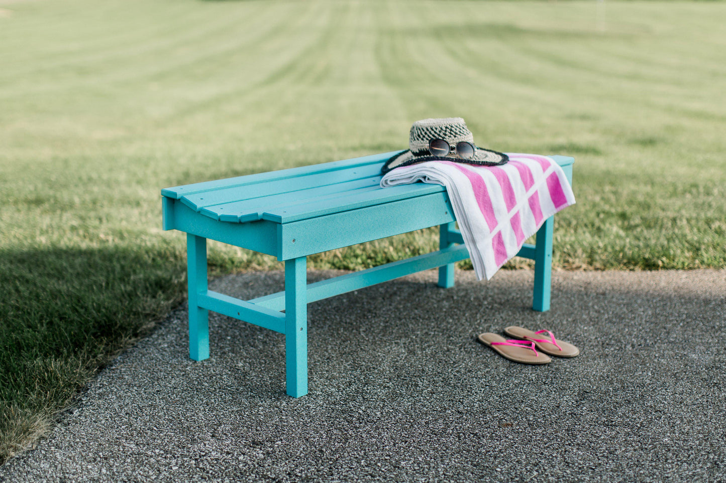 Wildridge Classic Outdoor Recycled Plastic Vineyard Bench - LEAD TIME TO SHIP 3 WEEKS