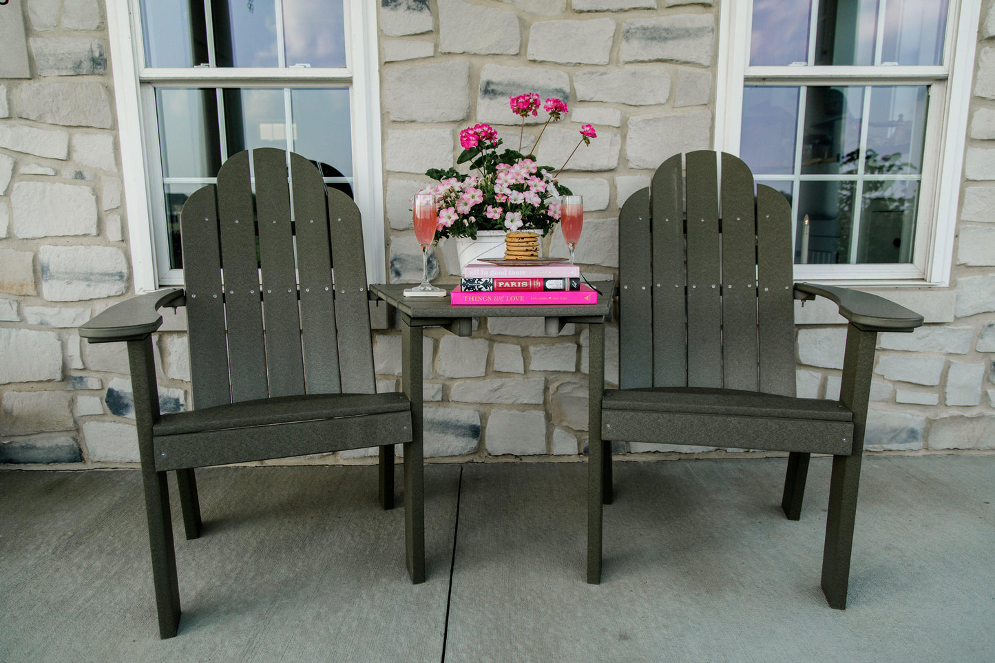 Wildridge Outdoor Recycled Plastic Classic Deck Chair Tete a Tete - LEAD TIME TO SHIP 3 WEEKS