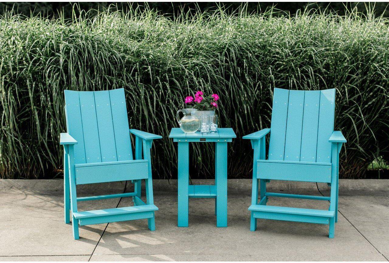 Wildridge Recycled Plastic Outdoor Contemporary Adirondack Balcony Chair  (COUNTER HEIGHT)- LEAD TIME TO SHIP 3 TO 4 BUSINESS DAYS - LEAD TIME TO SHIP 3 WEEKS
