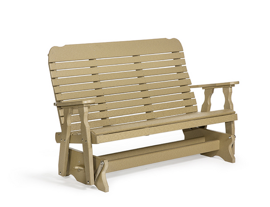 Leisure Lawns Amish Made Recycled Plastic 64” Wide Easy Glider Chair Model #504 - LEAD TIME TO SHIP 6 WEEKS OR LESS