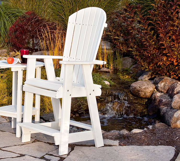 Cedar American Forest Adirondack Chair & Footrest Set Natural