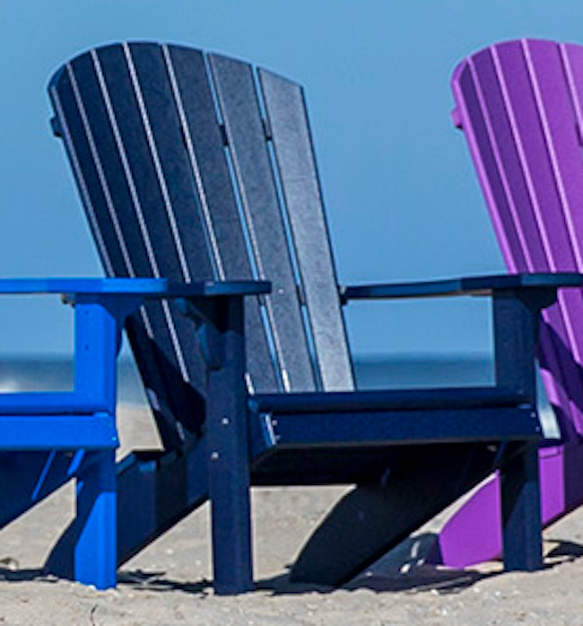 Purple plastic discount adirondack chairs