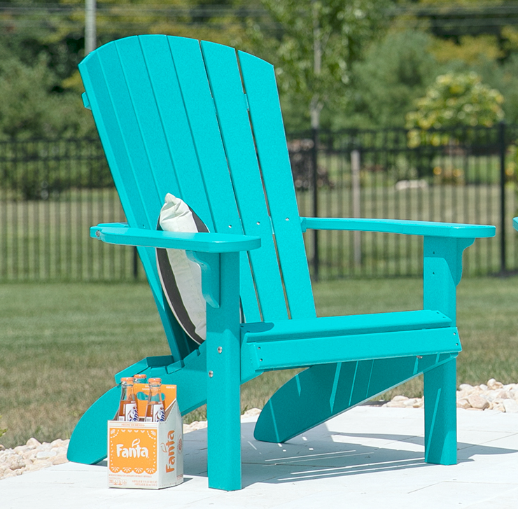Leisure Lawns Amish Made Recycled Plastic Fan-Back Adirondack Chair Model #360 - LEAD TIME TO SHIP 4 WEEKS