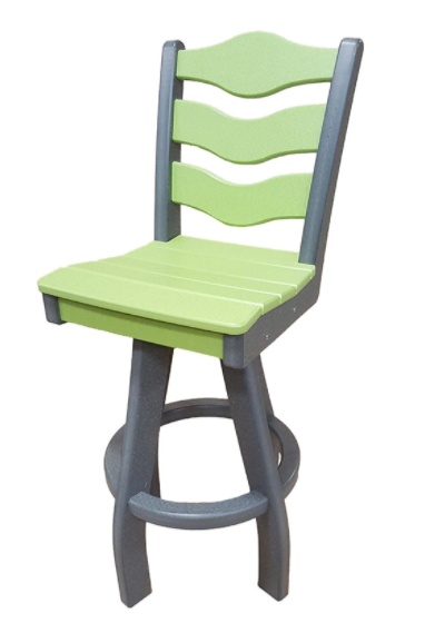 Perfect Choice Recycled Plastic Traditional Bar Height Swivel Armless Chair - LEAD TIME TO SHIP 4 WEEKS OR LESS