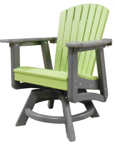 Perfect Choice Recycled Plastic Classic Swivel Dining Height Arm Chair - LEAD TIME TO SHIP 4 WEEKS OR LESS