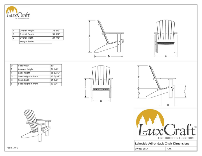 Adirondack online chair height