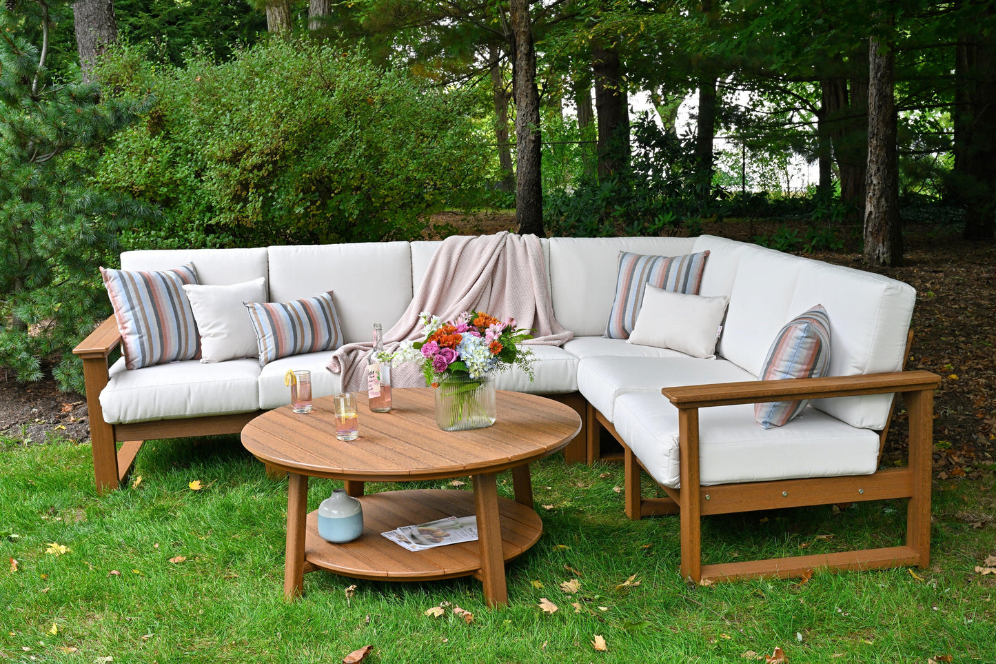 LuxCraft Recycled Plastic Lanai Deep Seating - Sofa, Loveseat, and Corner Unit - LEAD TIME TO SHIP 3 TO 4 WEEKS