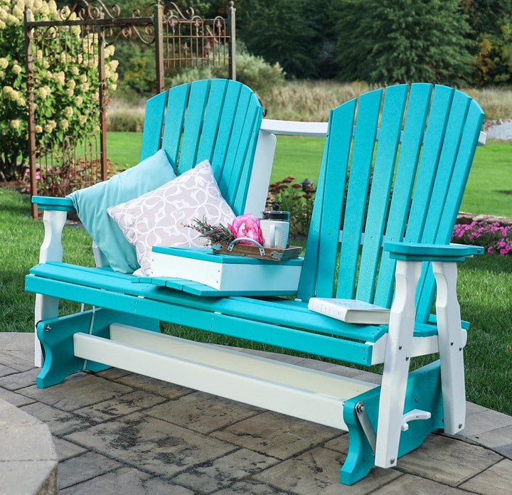 Recycled Plastic 3 Person Outdoor Glider Chairs Rocking Furniture