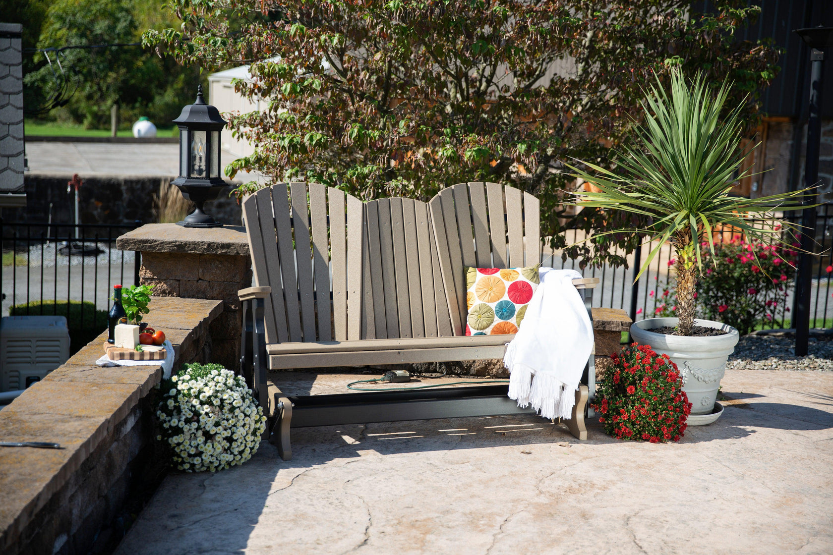 Amish Poly 5' Fan-Back Console Glider | Leisure Lawns Collection ...