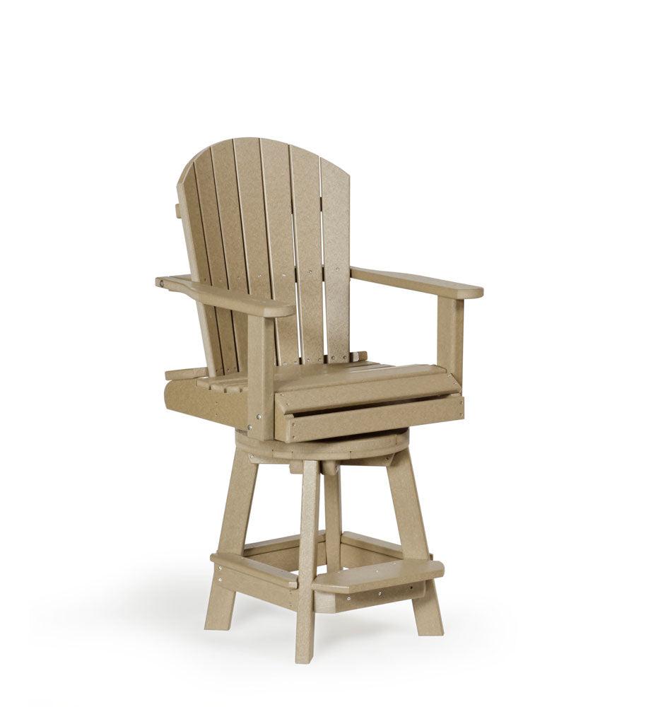 Leisure Lawns Amish Made Recycled Plastic Balcony Swivel Chair Model #328B (BAR HEIGHT) - LEAD TIME TO SHIP 4 WEEKS