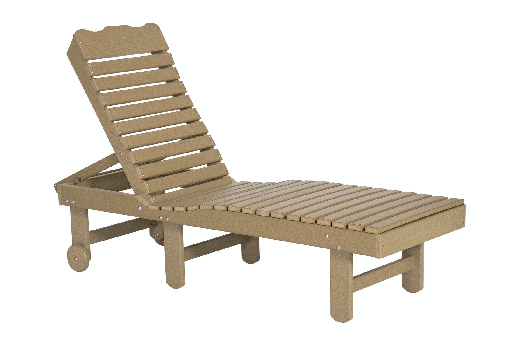 Amish Poly Chaise Lounge without Arms Leisure Lawns Collection