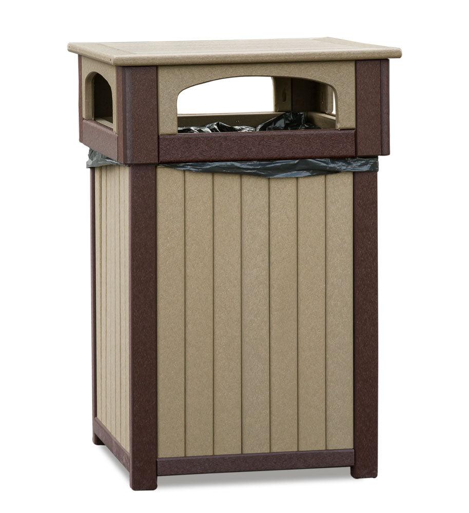 Leisure Lawns Amish Made Recycled Plastic Commercial Trash Receptacle (Four Holes ) Model #934 - LEAD TIME TO SHIP 4 WEEKS