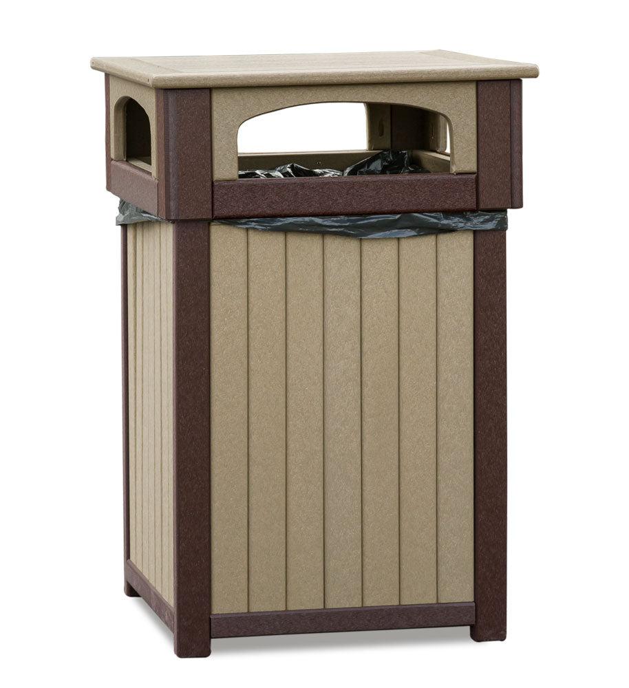 Leisure Lawns Amish Made Recycled Plastic Commercial Trash Receptacle (Four Holes ) Model #934 - LEAD TIME TO SHIP 4 WEEKS OR LESS