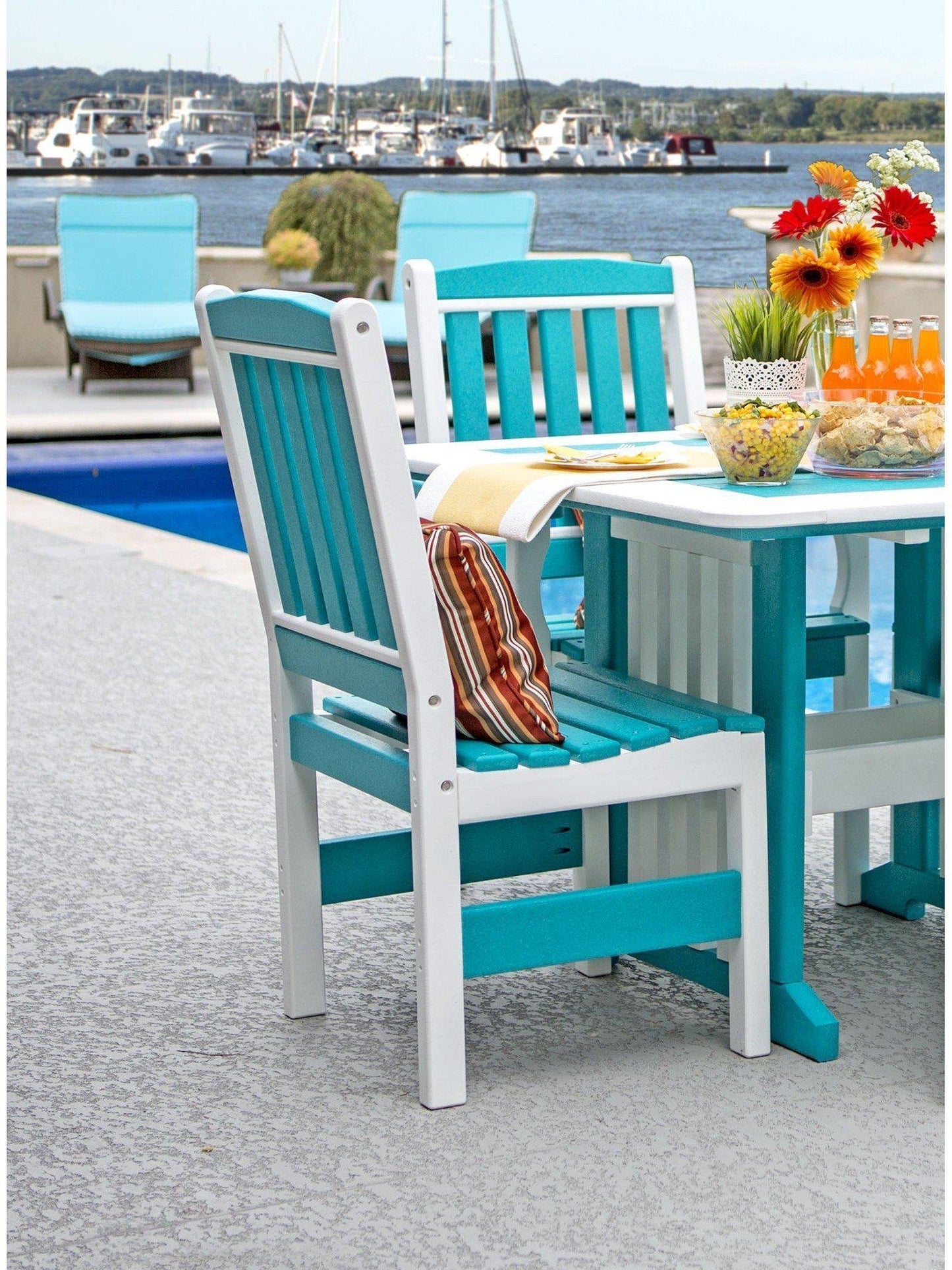 Leisure Lawns Amish Made Recycled Plastic English Garden Side Chair (Dining Height) Model #220D - LEAD TIME TO SHIP 4 WEEKS