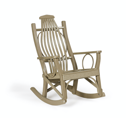 Leisure Lawns Amish Made Recycled Plastic Poly Hickory Amish Grandpa Rocker # 83  (THIS ITEM HAS BEEN DISCONTINUED)