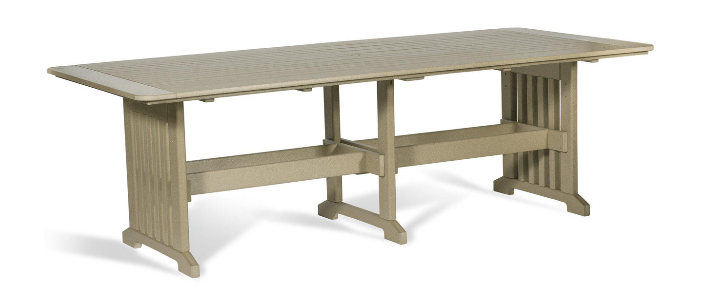 Leisure Lawns Amish Made 96" English Garden Recycled Plastic Table Model #896D (Dining Height) - LEAD TIME TO SHIP 4 WEEKS
