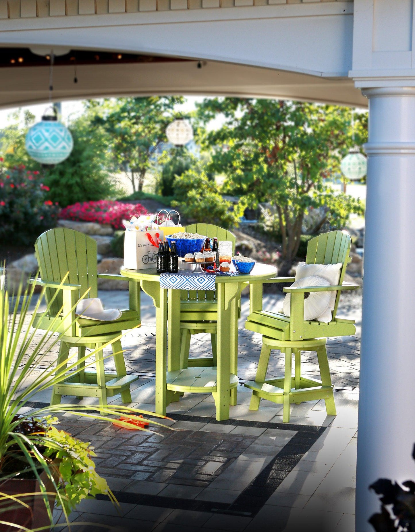 Leisure Lawns Amish Made Recycled Plastic 42" Round Table Model #742C (Counter Height)- LEAD TIME TO SHIP 8 WEEKS OR LESS