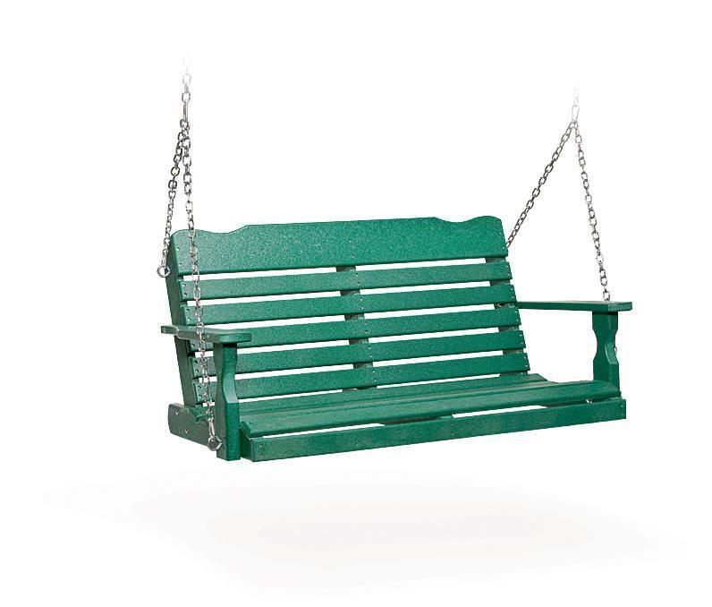 Leisure Lawns Amish Made Recycled Plastic 4' West Chester Porch Swing Model # 410 - LEAD TIME TO SHIP 4 WEEKS OR LESS
