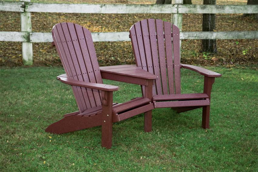 Leisure Lawns Amish Made Recycled Plastic Settee (Fan-Back) Model #202 - LEAD TIME TO SHIP 6 WEEKS OR LESS